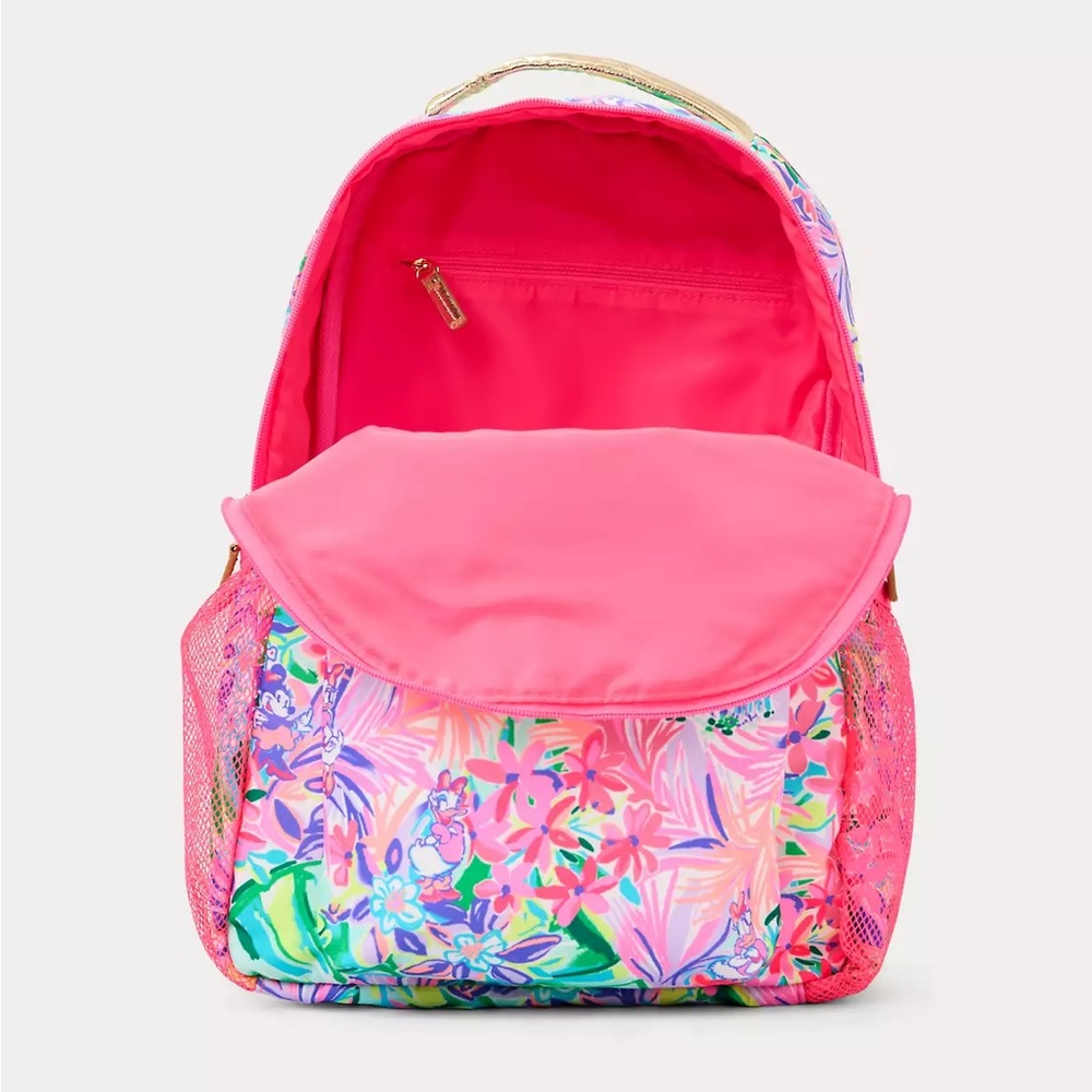 Lilly Pulitzer Bahia Canvas Backpack - Multi Disney Dreamin - Zip Closure 15.5” - Picture 4 of 4
